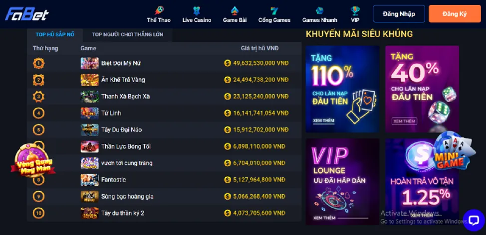 Các trò chơi casino trực tuyến đa dạng tại 68k